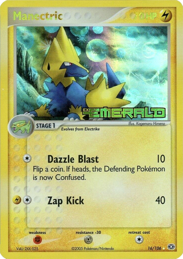 Manectric (16/106) (Stamped) [EX: Emerald] - Card Brawlers | Quebec | Canada | Yu-Gi-Oh!
