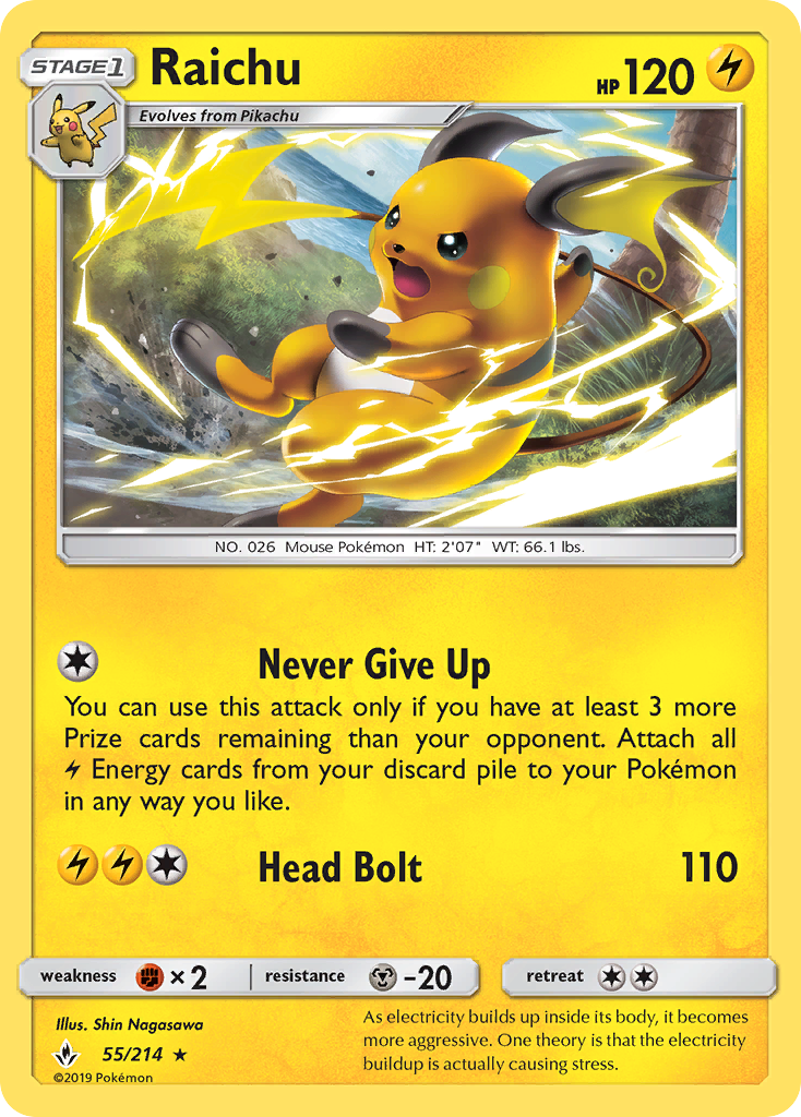 Raichu (55/214) [Sun & Moon: Unbroken Bonds] - Card Brawlers | Quebec | Canada | Yu-Gi-Oh!