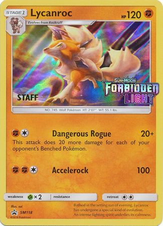 Lycanroc (SM118) (Staff Prerelease Promo) [Sun & Moon: Black Star Promos] - Card Brawlers | Quebec | Canada | Yu-Gi-Oh!