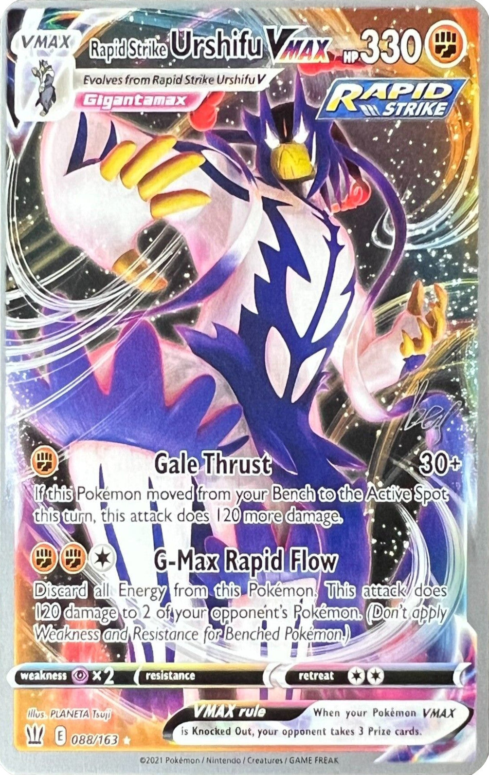 Rapid Strike Urshifu VMAX (088/163) (Cheryl Again - Sebastian Lashmet) [World Championships 2022] - Card Brawlers | Quebec | Canada | Yu-Gi-Oh!