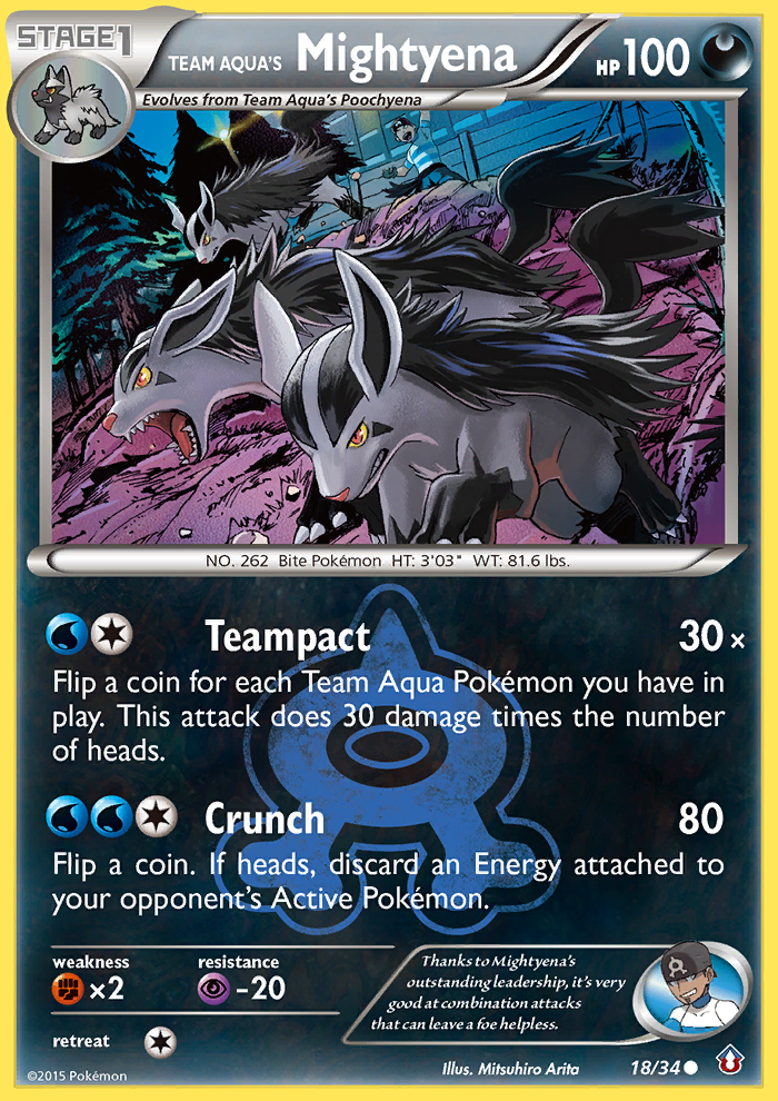 Team Aqua's Mightyena (18/34) [XY: Double Crisis] - Card Brawlers | Quebec | Canada | Yu-Gi-Oh!