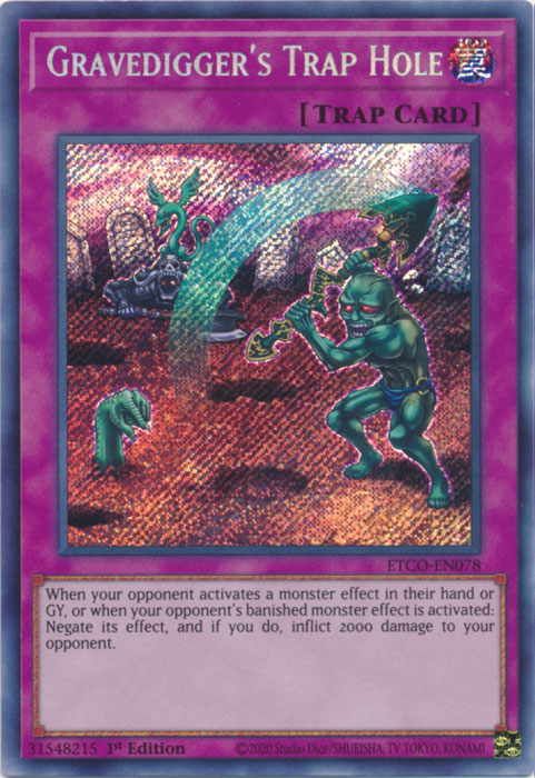 Gravedigger's Trap Hole [ETCO-EN078] Secret Rare - Card Brawlers | Quebec | Canada | Yu-Gi-Oh!