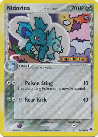 Nidorina (34/101) (Delta Species) (Stamped) [EX: Dragon Frontiers] - Card Brawlers | Quebec | Canada | Yu-Gi-Oh!