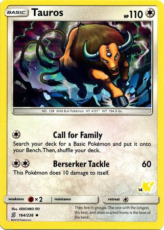 Tauros (164/236) (Pikachu Stamp #14) [Battle Academy 2020] - Card Brawlers | Quebec | Canada | Yu-Gi-Oh!