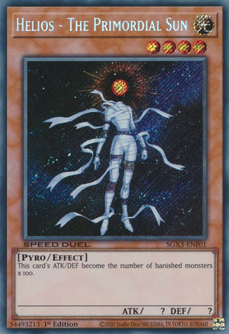 Helios - The Primordial Sun [SGX3-ENF01] Secret Rare - Card Brawlers | Quebec | Canada | Yu-Gi-Oh!