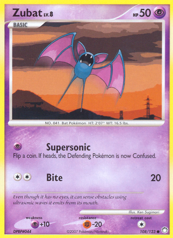 Zubat (108/123) [Diamond & Pearl: Mysterious Treasures] - Card Brawlers | Quebec | Canada | Yu-Gi-Oh!