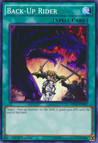 Back-Up Rider [MP16-EN087] Common - Yu-Gi-Oh! - Card Brawlers | Quebec | Canada |