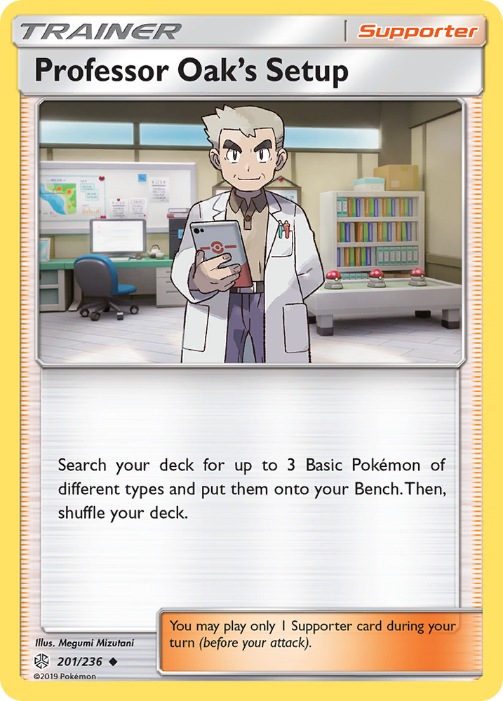 Professor Oak's Setup (201/236) [Sun & Moon: Cosmic Eclipse] - Card Brawlers | Quebec | Canada | Yu-Gi-Oh!