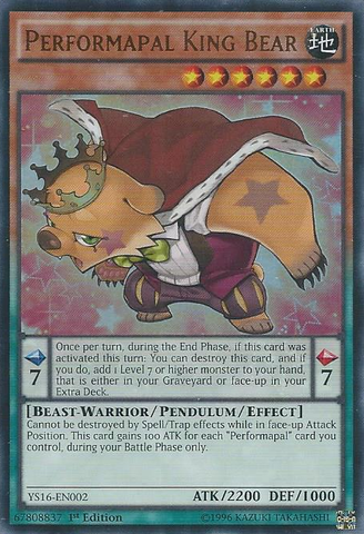 Performapal King Bear [YS16-EN002] Ultra Rare - Yu-Gi-Oh! - Card Brawlers | Quebec | Canada |