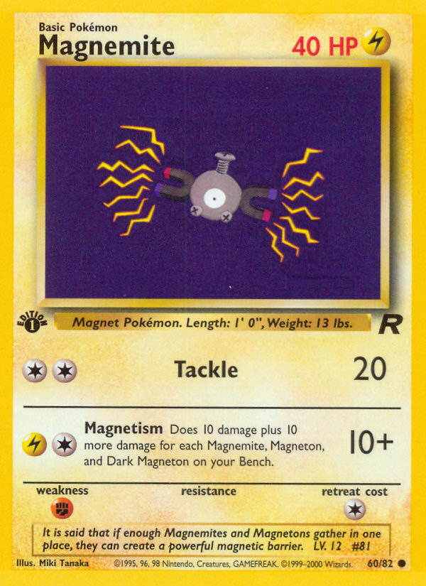 Magnemite (60/82) [Team Rocket 1st Edition] - Card Brawlers | Quebec | Canada | Yu-Gi-Oh!