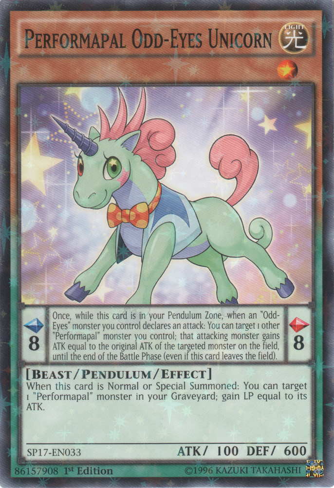 Performapal Odd-Eyes Unicorn [SP17-EN033] Starfoil Rare - Card Brawlers | Quebec | Canada | Yu-Gi-Oh!