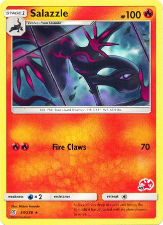 Salazzle (34/236) (Charizard Stamp #49) [Battle Academy 2020] - Card Brawlers | Quebec | Canada | Yu-Gi-Oh!