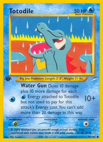 Totodile (85/105) [Neo Destiny 1st Edition] - Card Brawlers | Quebec | Canada | Yu-Gi-Oh!