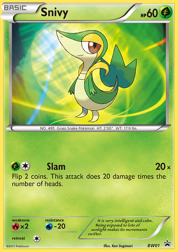 Snivy (BW01) [Black & White: Black Star Promos] - Card Brawlers | Quebec | Canada | Yu-Gi-Oh!