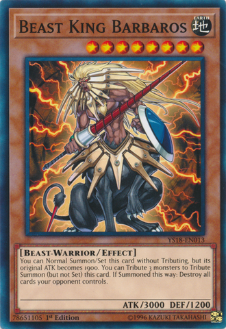 Beast King Barbaros [YS18-EN013] Common - Card Brawlers | Quebec | Canada | Yu-Gi-Oh!