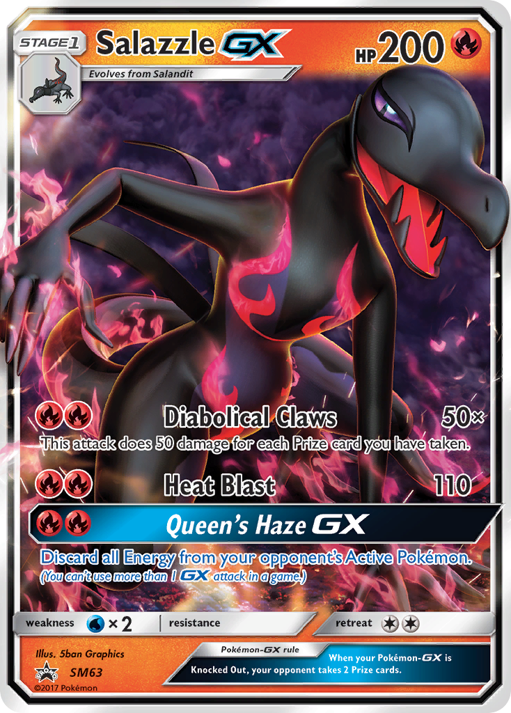 Salazzle GX (SM63) [Sun & Moon: Black Star Promos] - Card Brawlers | Quebec | Canada | Yu-Gi-Oh!