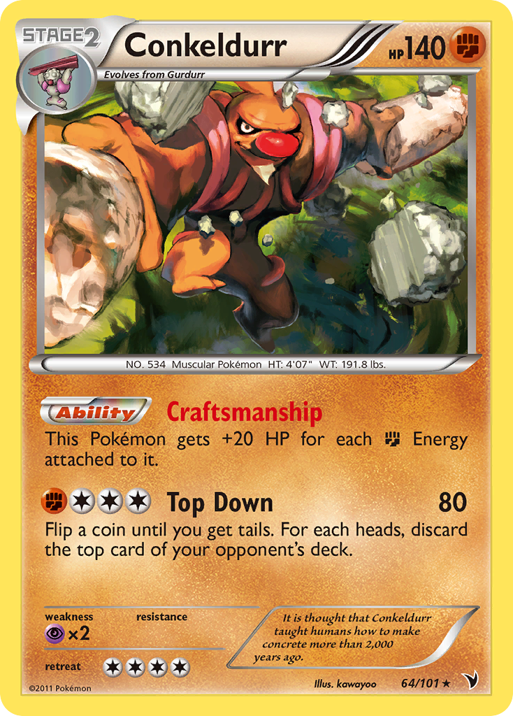Conkeldurr (64/101) [Black & White: Noble Victories] - Card Brawlers | Quebec | Canada | Yu-Gi-Oh!