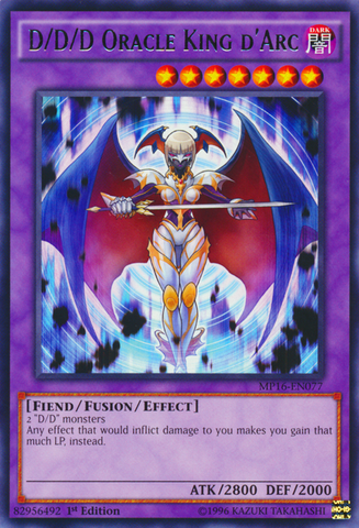 D/D/D Oracle King d'Arc [MP16-EN077] Rare - Yu-Gi-Oh! - Card Brawlers | Quebec | Canada |