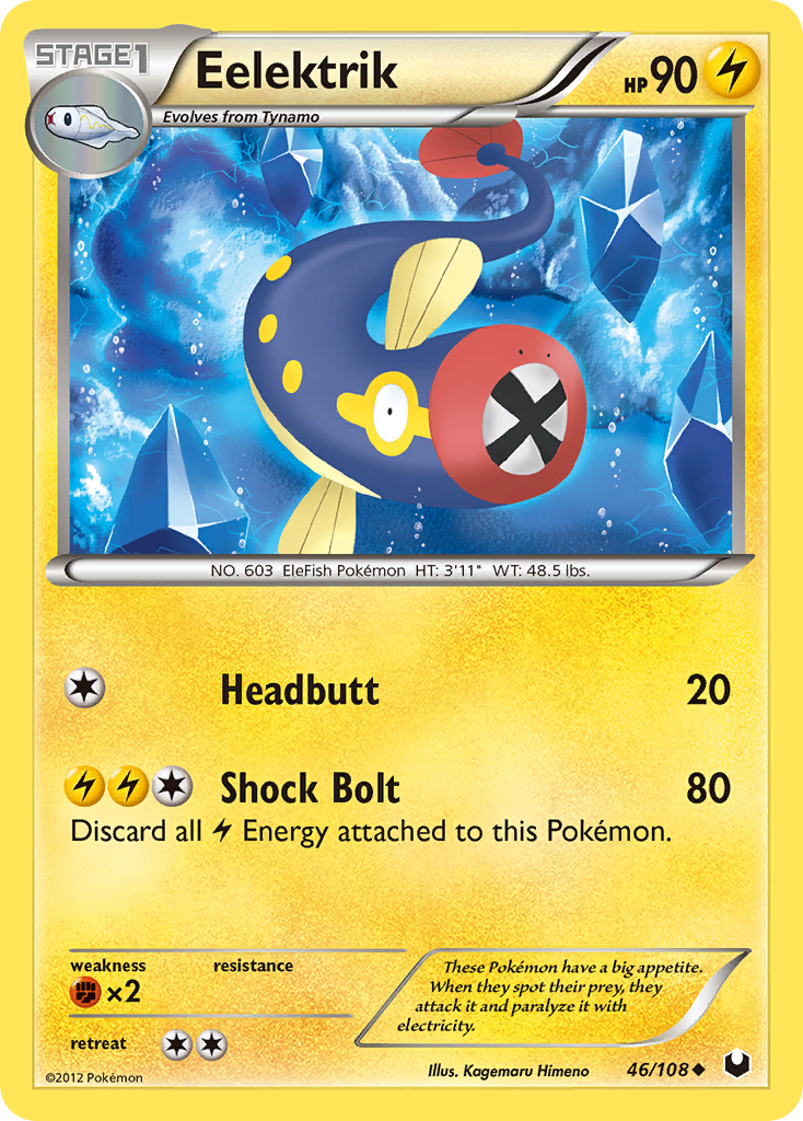 Eelektrik (46/108) [Black & White: Dark Explorers] - Card Brawlers | Quebec | Canada | Yu-Gi-Oh!