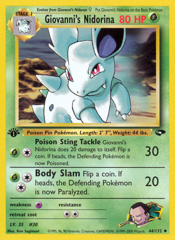 Giovanni's Nidorina (44/132) [Gym Challenge 1st Edition] - Card Brawlers | Quebec | Canada | Yu-Gi-Oh!