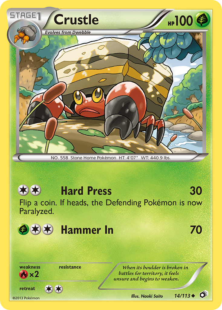 Crustle (14/113) [Black & White: Legendary Treasures] - Card Brawlers | Quebec | Canada | Yu-Gi-Oh!