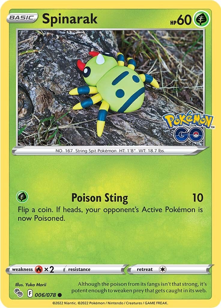Spinarak (006/078) [Pokémon GO] - Card Brawlers | Quebec | Canada | Yu-Gi-Oh!