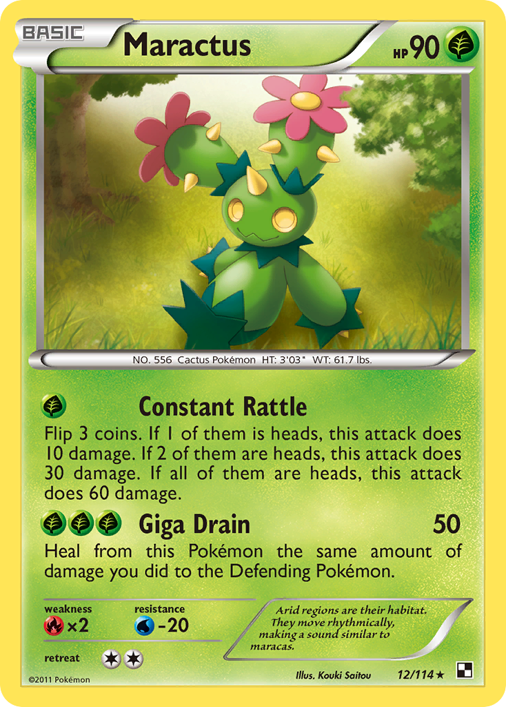 Maractus (12/114) [Black & White: Base Set] - Card Brawlers | Quebec | Canada | Yu-Gi-Oh!
