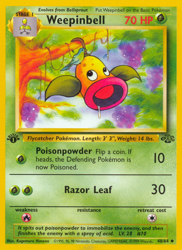Weepinbell (48/64) [Jungle 1st Edition] - Card Brawlers | Quebec | Canada | Yu-Gi-Oh!