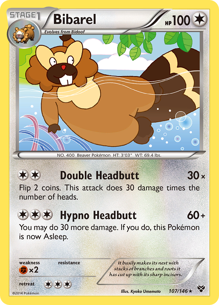 Bibarel (107/146) [XY: Base Set] - Card Brawlers | Quebec | Canada | Yu-Gi-Oh!