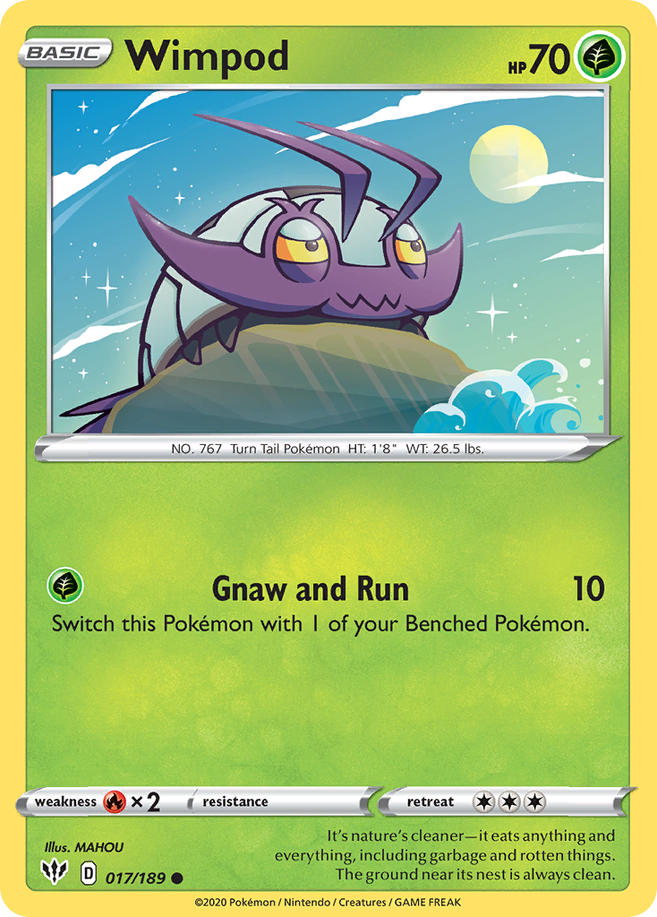 Wimpod (017/189) [Sword & Shield: Darkness Ablaze] - Card Brawlers | Quebec | Canada | Yu-Gi-Oh!