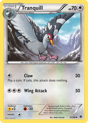 Tranquill (81/98) [Black & White: Emerging Powers] - Card Brawlers | Quebec | Canada | Yu-Gi-Oh!