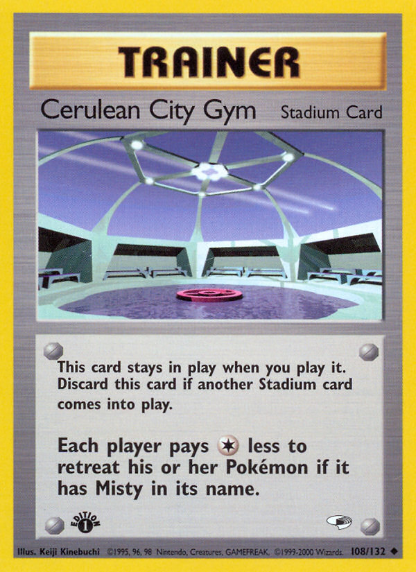 Cerulean City Gym (108/132) [Gym Heroes 1st Edition] - Card Brawlers | Quebec | Canada | Yu-Gi-Oh!