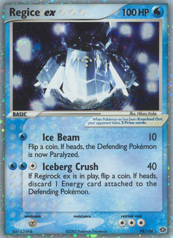 Regice ex (98/106) [EX: Emerald] - Card Brawlers | Quebec | Canada | Yu-Gi-Oh!