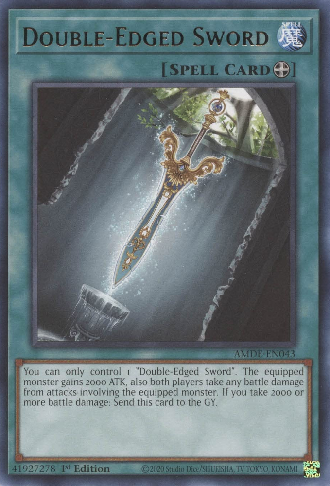 Double-Edged Sword [AMDE-EN043] Rare - Card Brawlers | Quebec | Canada | Yu-Gi-Oh!