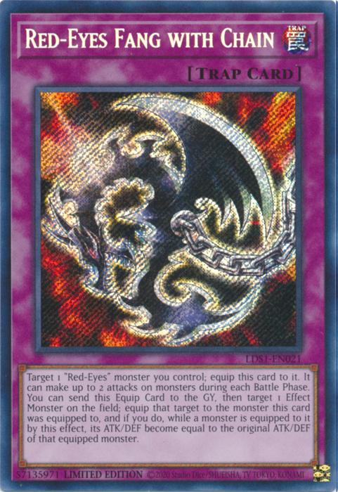 Red-Eyes Fang with Chain [LDS1-EN021] Secret Rare - Card Brawlers | Quebec | Canada | Yu-Gi-Oh!