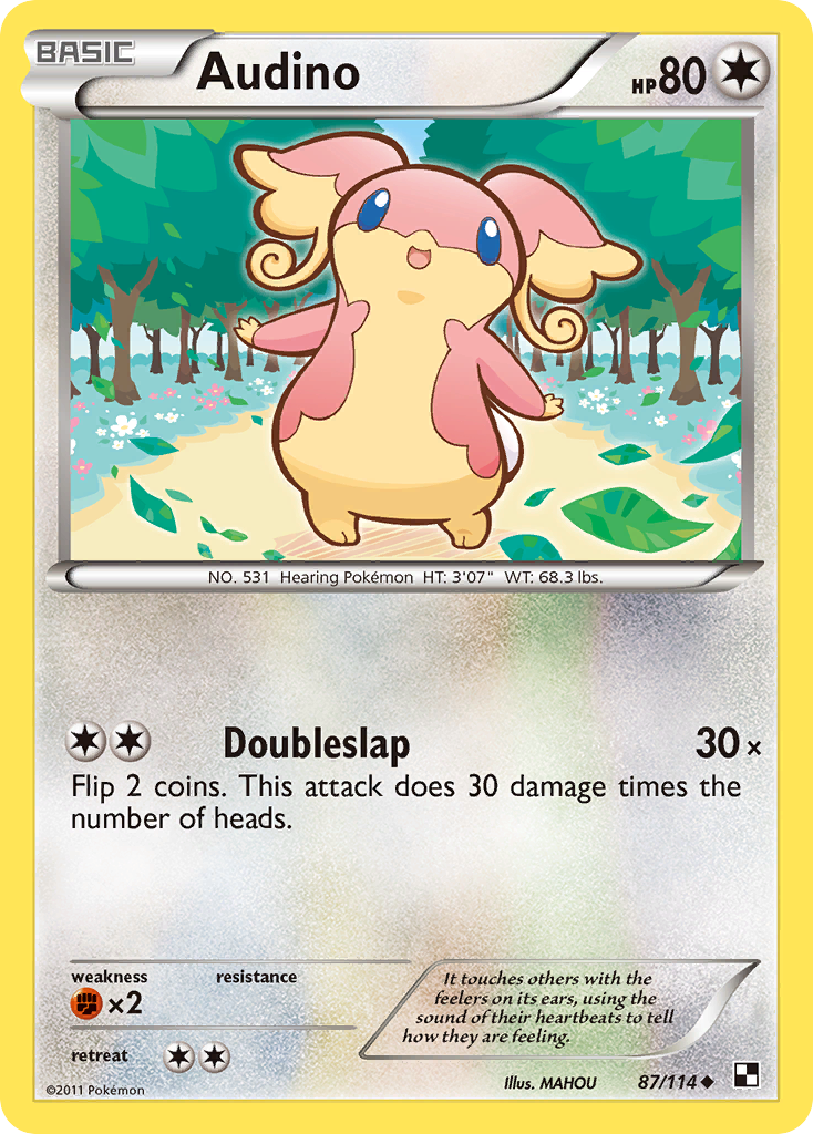 Audino (87/114) [Black & White: Base Set] - Card Brawlers | Quebec | Canada | Yu-Gi-Oh!