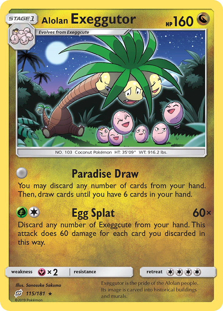 Alolan Exeggutor (115/181) [Sun & Moon: Team Up] - Card Brawlers | Quebec | Canada | Yu-Gi-Oh!