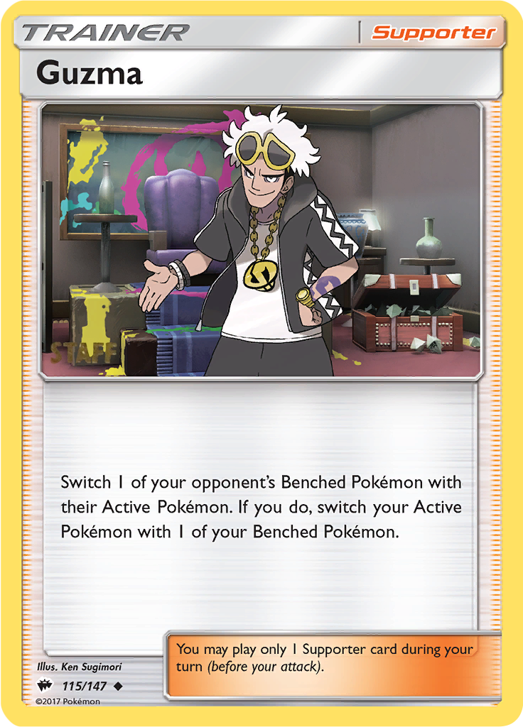 Guzma (115/147) (Regional Championships Staff) [Sun & Moon: Burning Shadows] - Card Brawlers | Quebec | Canada | Yu-Gi-Oh!
