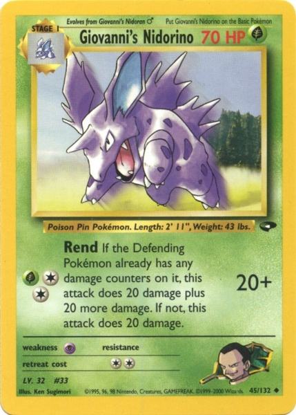 Giovanni's Nidorino (45/132) [Gym Challenge Unlimited] - Card Brawlers | Quebec | Canada | Yu-Gi-Oh!