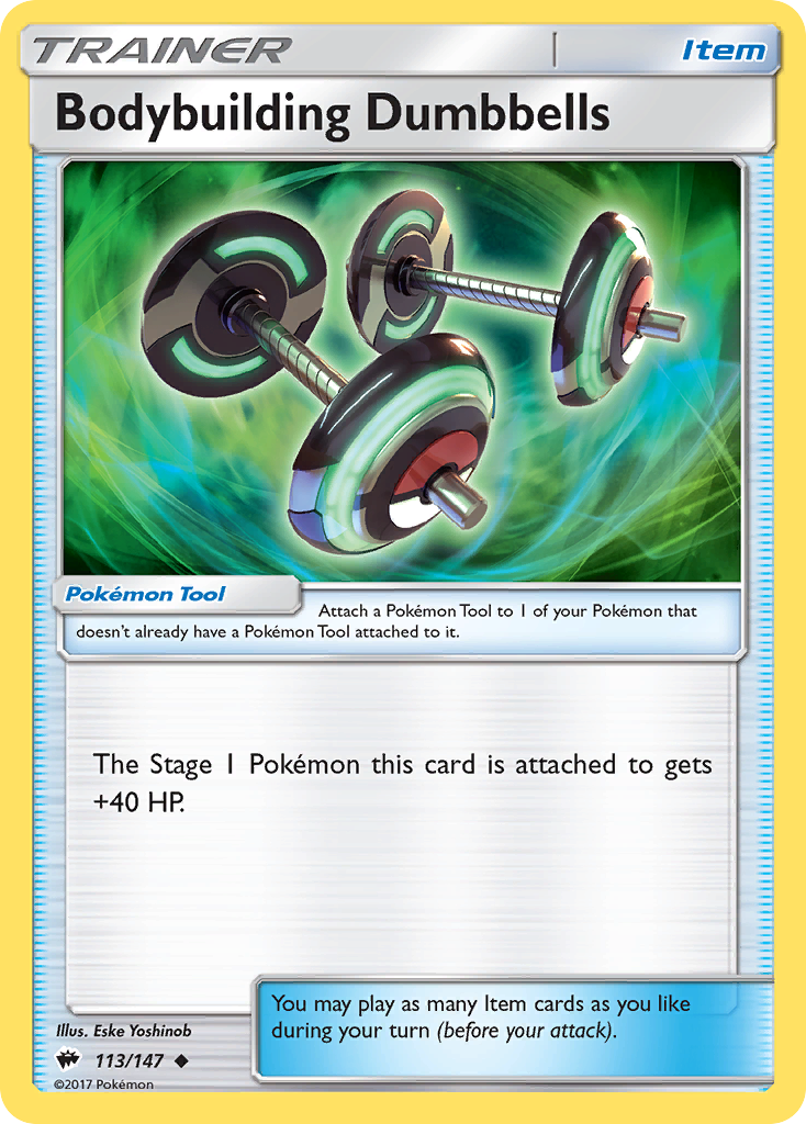 Bodybuilding Dumbbells (113/147) [Sun & Moon: Burning Shadows] - Card Brawlers | Quebec | Canada | Yu-Gi-Oh!