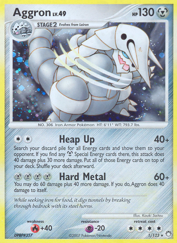 Aggron (1/123) [Diamond & Pearl: Mysterious Treasures] - Card Brawlers | Quebec | Canada | Yu-Gi-Oh!