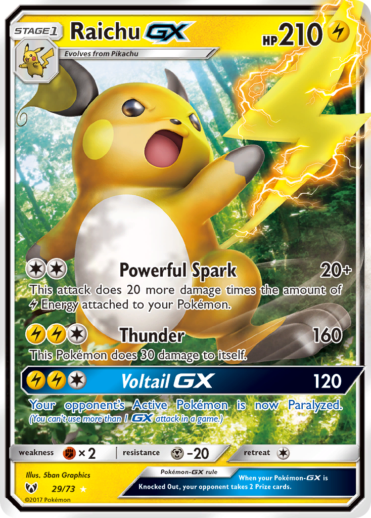 Raichu GX (29/73) [Sun & Moon: Shining Legends] - Card Brawlers | Quebec | Canada | Yu-Gi-Oh!