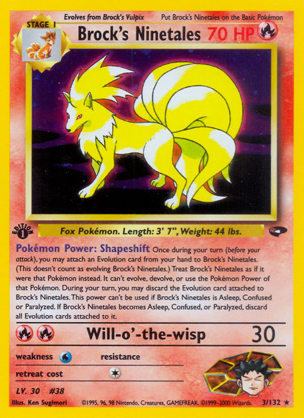 Brock's Ninetales (3/132) [Gym Challenge 1st Edition] - Card Brawlers | Quebec | Canada | Yu-Gi-Oh!