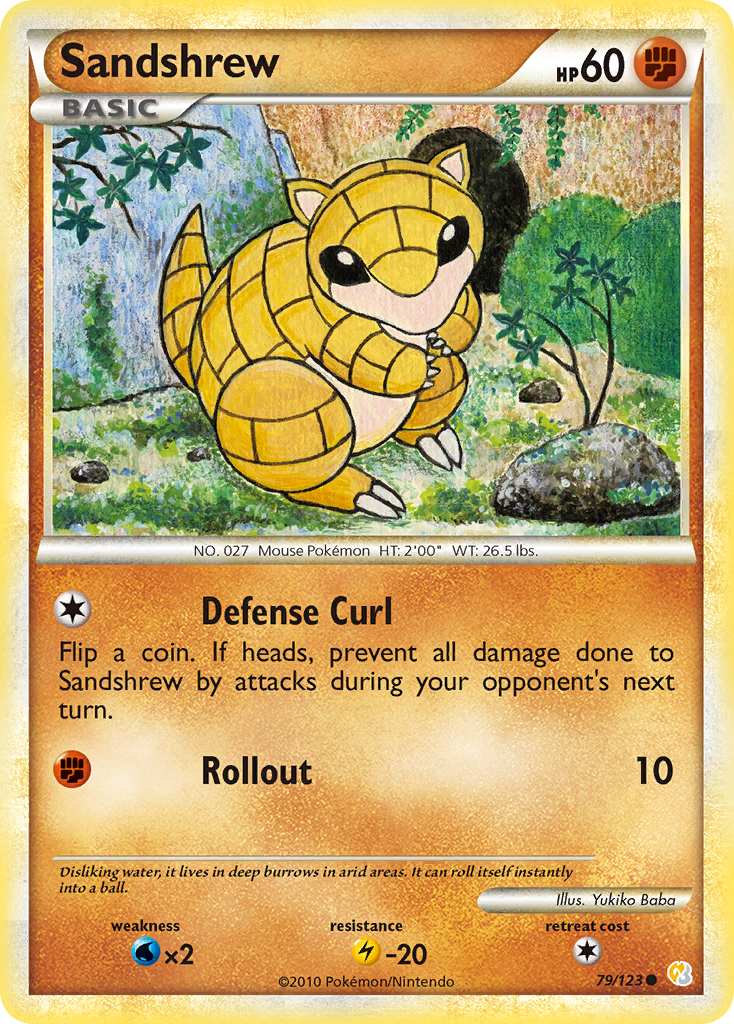 Sandshrew (79/123) [HeartGold & SoulSilver: Base Set] - Card Brawlers | Quebec | Canada | Yu-Gi-Oh!