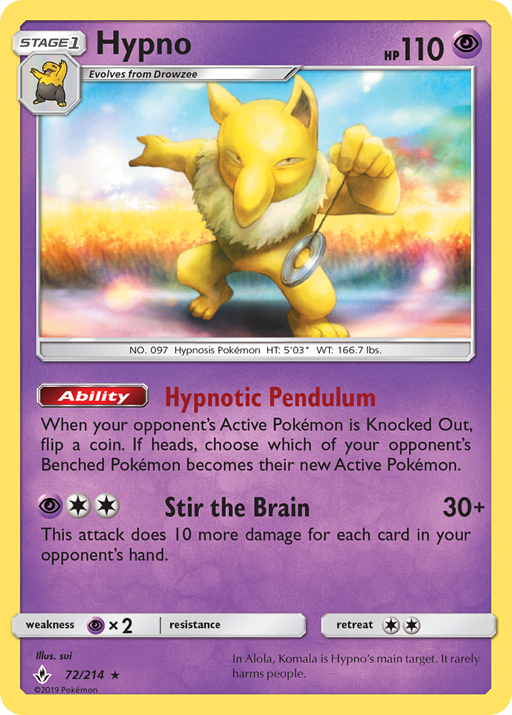 Hypno (72/214) [Sun & Moon: Unbroken Bonds] - Card Brawlers | Quebec | Canada | Yu-Gi-Oh!