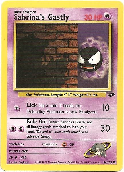 Sabrina's Gastly (96/132) [Gym Challenge Unlimited] - Card Brawlers | Quebec | Canada | Yu-Gi-Oh!
