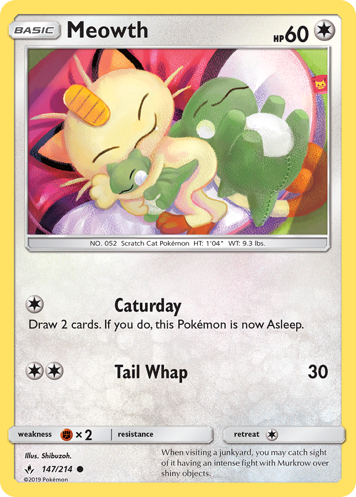 Meowth (147/214) [Sun & Moon: Unbroken Bonds] - Card Brawlers | Quebec | Canada | Yu-Gi-Oh!