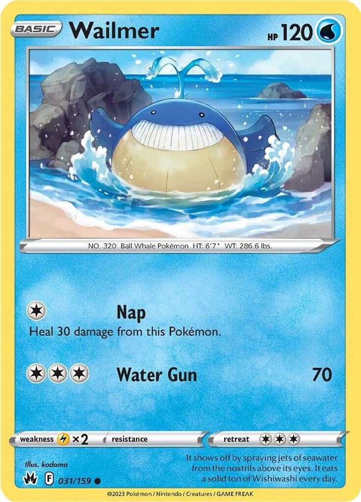 Wailmer (031/159) [Sword & Shield: Crown Zenith] - Card Brawlers | Quebec | Canada | Yu-Gi-Oh!