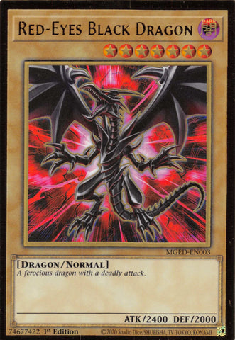 Red-Eyes Black Dragon (Alternate Art) [MGED-EN003] Gold Rare - Card Brawlers | Quebec | Canada | Yu-Gi-Oh!