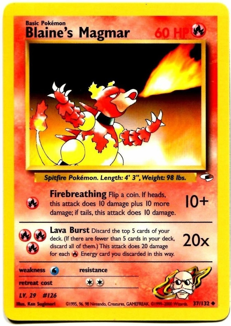 Blaine's Magmar (37/132) [Gym Heroes Unlimited] - Card Brawlers | Quebec | Canada | Yu-Gi-Oh!